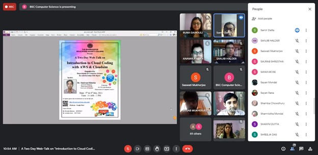 A Two-Day Web Talk on Introduction to Cloud Coding with AWS and Cloudsim
