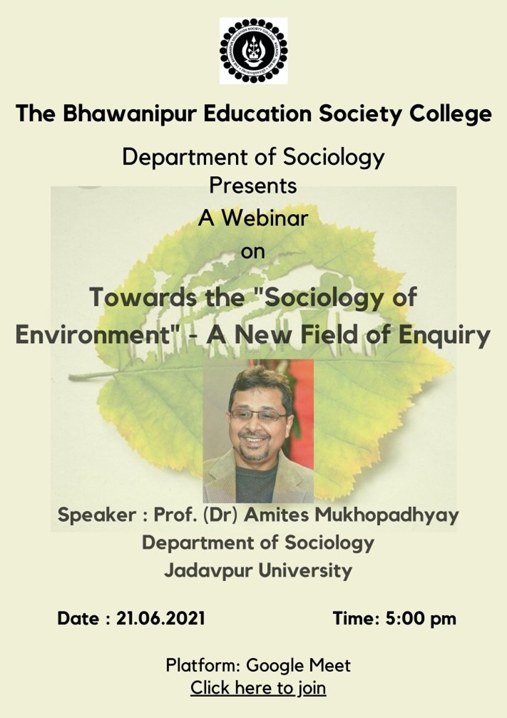 Sociology of Environment: New field of Enquiry