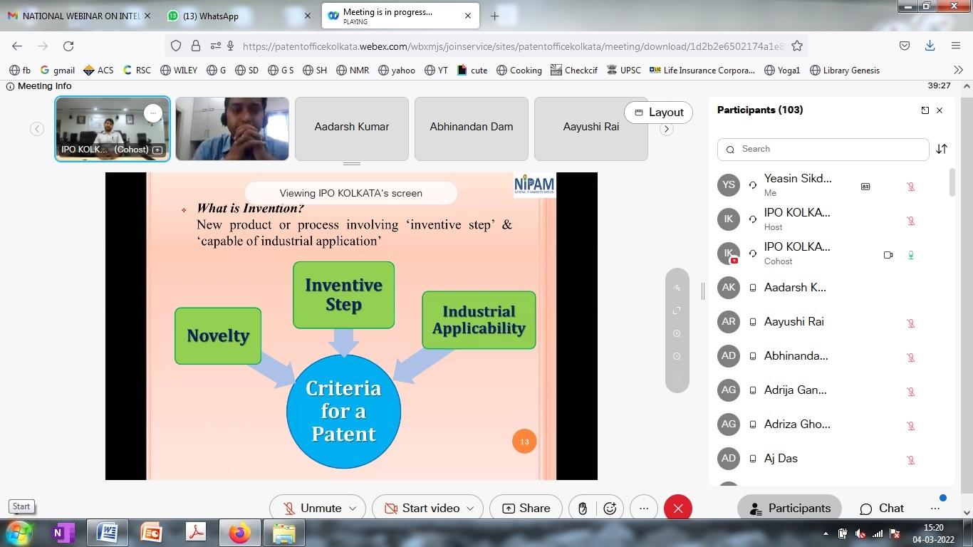 National Webinar on IPR