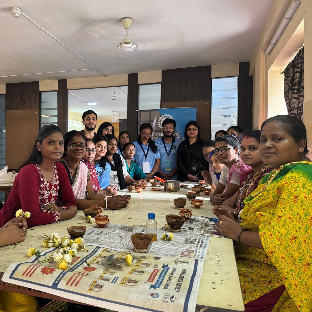 Connecting Dots 3.0 – Candle Making workshop at  Mahavir Seva Sadan: Outreach Activity Organised by the BESC NSS Unit