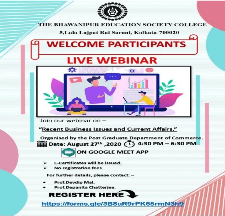Report on Students’ webinar held by PG department of commerce